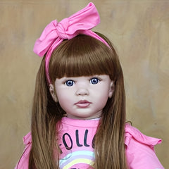 24in Reborn Doll Girl Soft Vinyl Baby Princess Toddler Bebe Lovely Kid