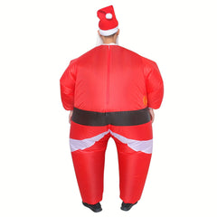 Inflatable Santa Claus Costume Holiday Cosplay Party Outfit