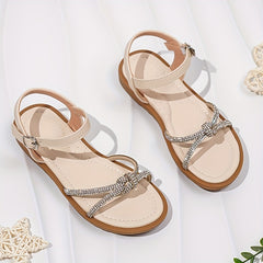 Girls Rhinestone Sandals: Lightweight Dress Sandals for Outdoor