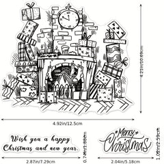 Christmas In The House Clear Stamps Winter Background