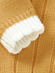 Baby Triangle Jumpsuit Girl Long Sleeve Knitted Sweater Romper
