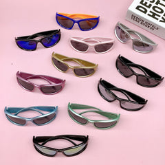 Girl's Oval Frame Glasses UV Protective Sunglasses