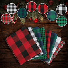 8pcs Plaid Cotton Fabric Squares Bundles 19 24 89 Cm Quilting Fabric