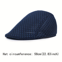 Mesh Berets Flat Cap Breathable Summer Hat Adjustable Newsboy Ivy Cap