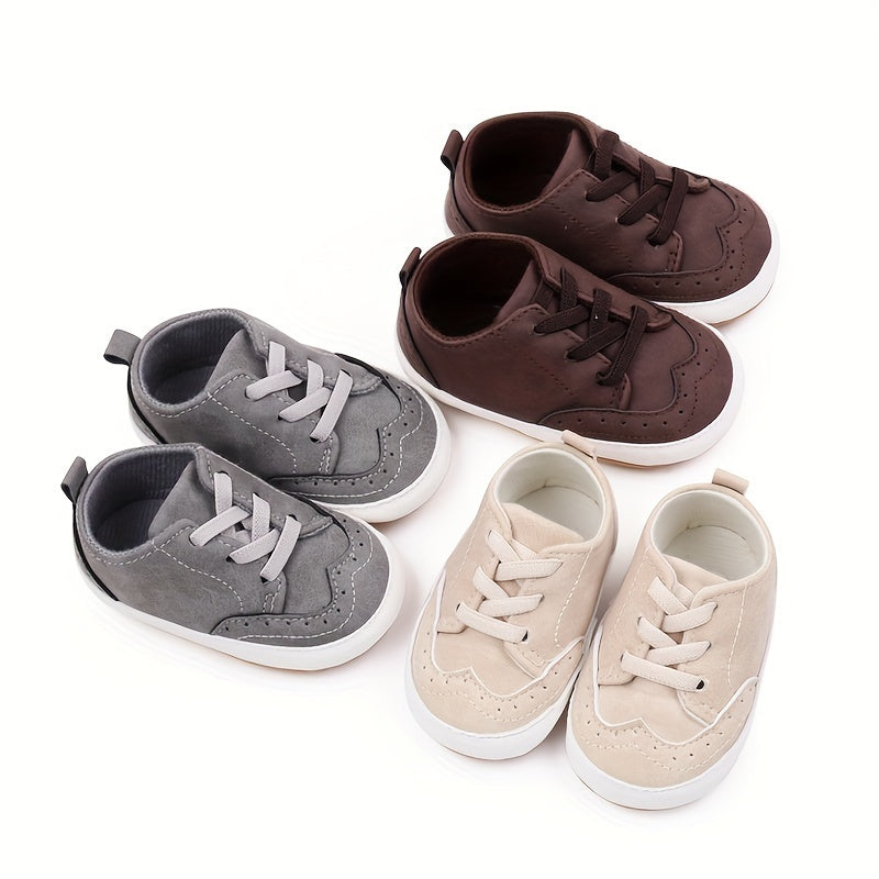 Comfy Non Slip Soft Sole Lace Up Shoes for Babies 0-1 Years