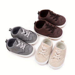 Comfy Non Slip Soft Sole Lace Up Shoes for Babies 0-1 Years