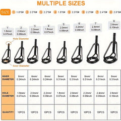 8pcs 80pcs Fishing Guide Set Ceramic Stainless Steel Lure Rod Accessories