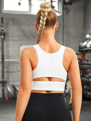 Women's Push Up Sports Bra Yoga Workout Crop Top Halter Cutout Tank