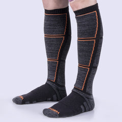 Men's Ski Socks 2 Pairs Moisture Wicking Thermal Knee High Winter Sports Socks