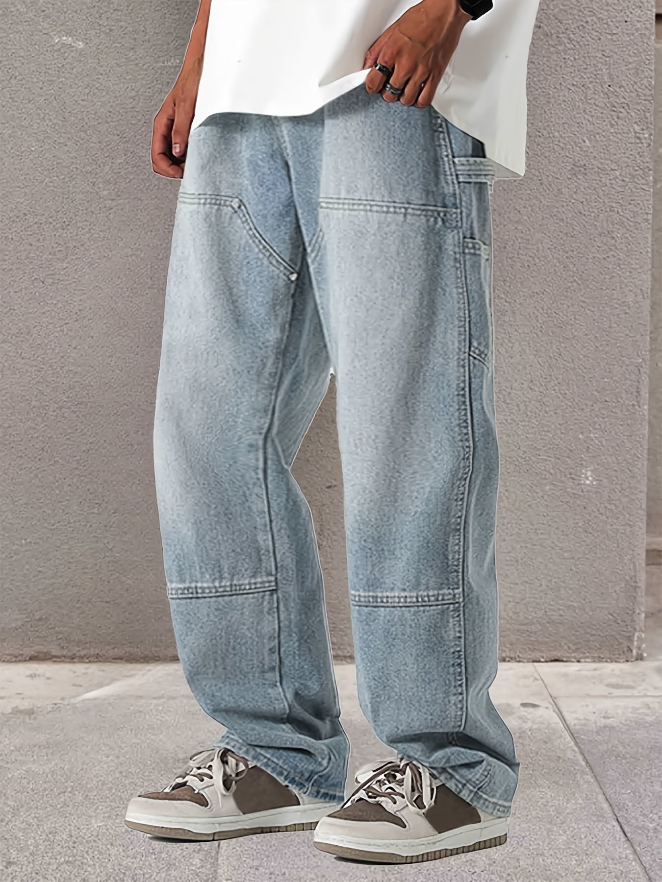 Men's Regular Fit Street Style Straight Leg Jeans