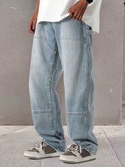 Men's Regular Fit Street Style Straight Leg Jeans