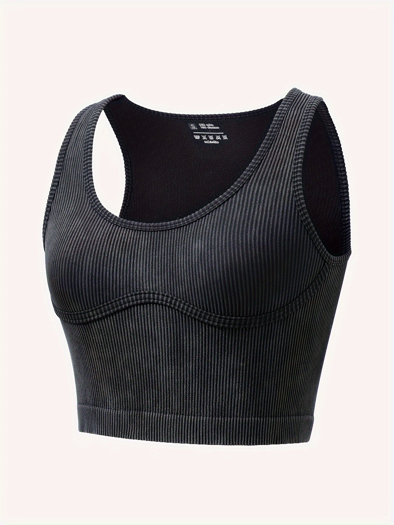 Women's Ribbed Seamless Tank Top for Sports Gym Yoga