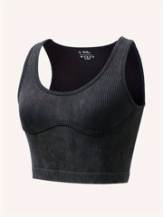 Women's Ribbed Seamless Tank Top for Sports Gym Yoga