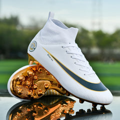 Boy's High Top Non Slip AG Football Cleat Professional Outdoor Soccer Shoe