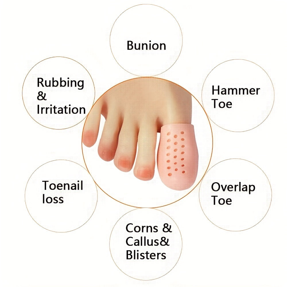 Soft Gel Toe Caps for Big Toe - Breathable Silicone Toe Protector