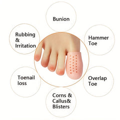 Soft Gel Toe Caps for Big Toe - Breathable Silicone Toe Protector