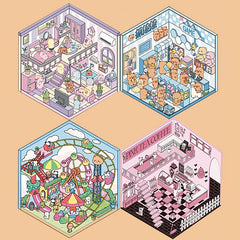 Charming 3D Panda Scene Stickers for DIY Room Decor & Crafts