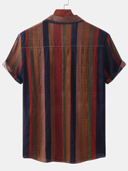 Mens Semi Formal Stripe Pattern Shirt