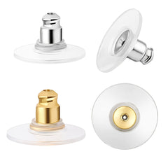 Silver Earring Safety Backs - Replacement Clutch Backs for Earrings - 5 Pairs