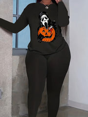 Halloween Casual Outfits 2 Piece Set