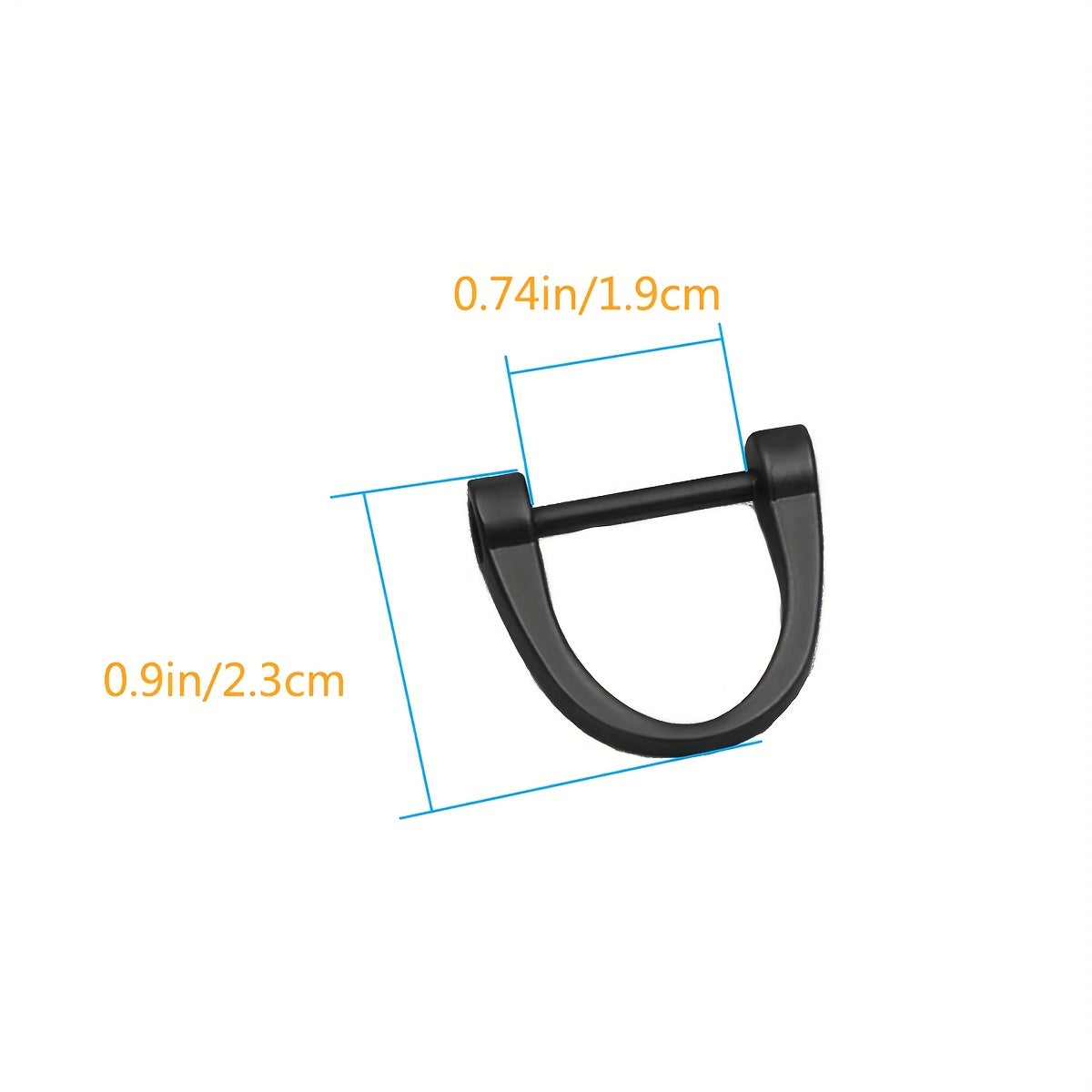 6pcs D Rings Horseshoe & U Shape D Rings for DIY Leather Craft