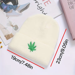 Knitted Leaves & Thorns Unisex Beanie Hat