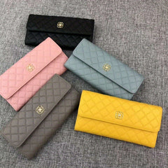 Summer Cowhide Leather Long Wallet Fashionable Handbag Large Capacity