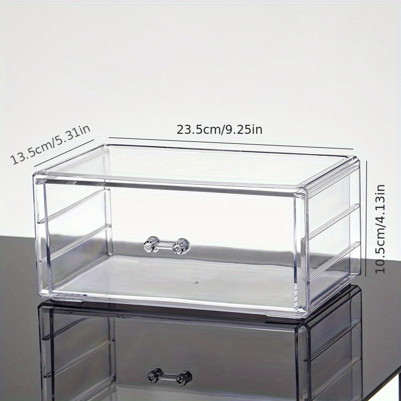 Clear Acrylic Cosmetic Display Case and Jewelry Storage Box