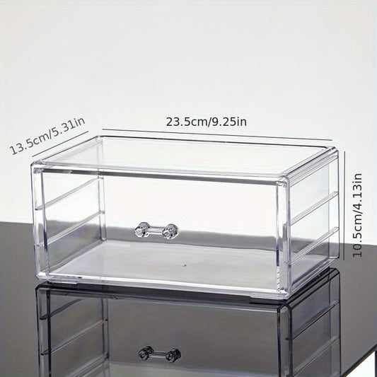 Clear Acrylic Cosmetic Display Case and Jewelry Storage Box
