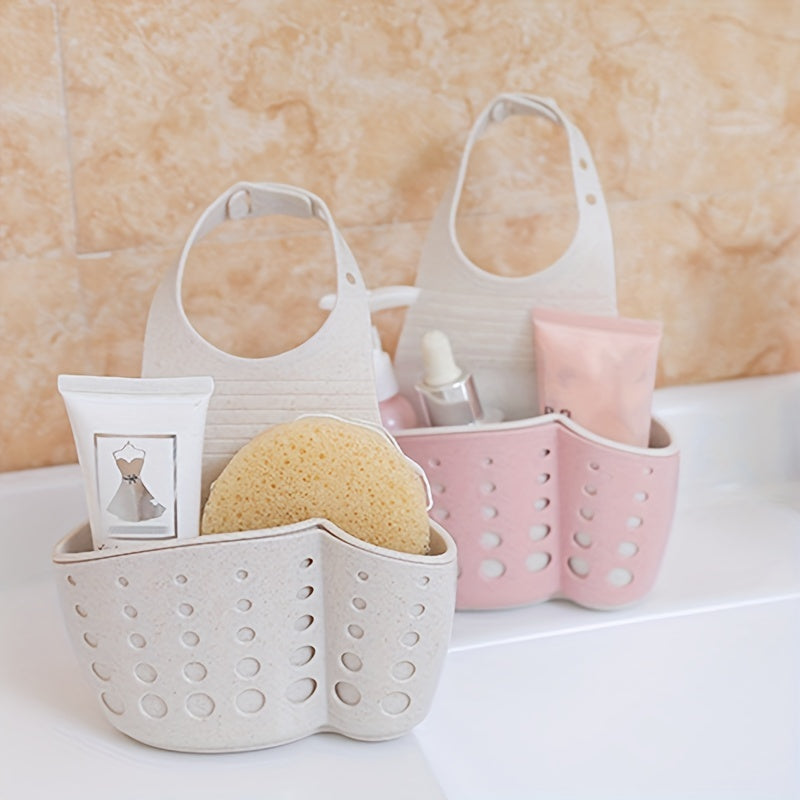 Adjustable Sink Sponge Storage Rack for Organizing Kitchen Accessories