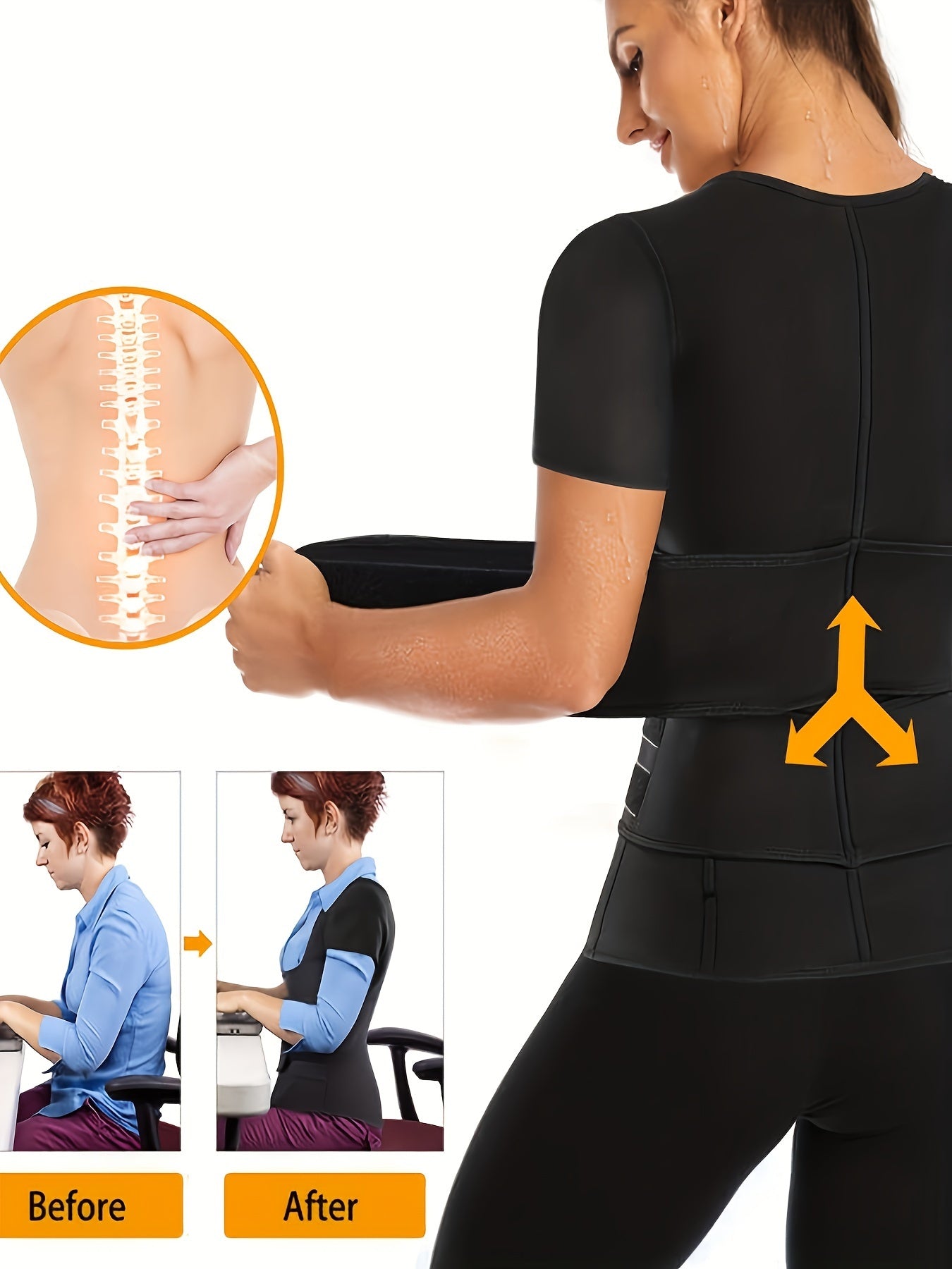 Women's Seamless Waist Trainer Corset Gym Vest with Double Belts