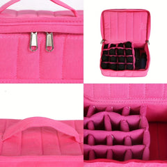 Essential Oil Organizer Case Holds 17 Bottles Double Zipper Portable Handle