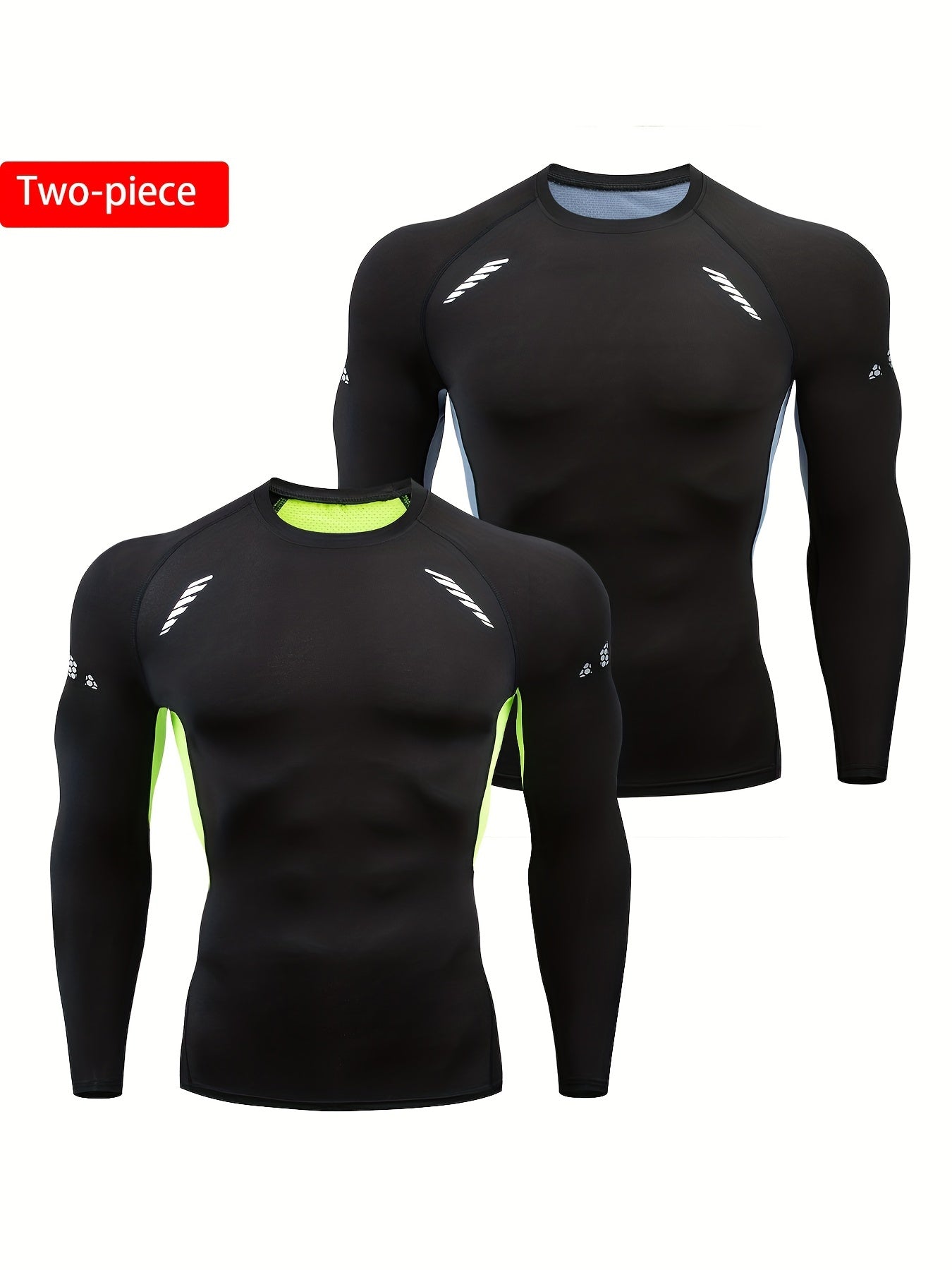 Men's Compression Workout Shirts - High Stretch Breathable for Gym Running