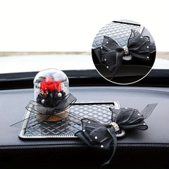 1pc Car Rhinestone Non-slip Mat Phone Keychain DIY Decoration