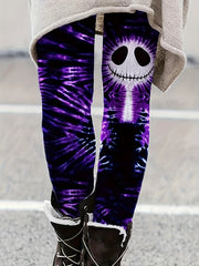 Ghost Print High Rise Goth Leggings