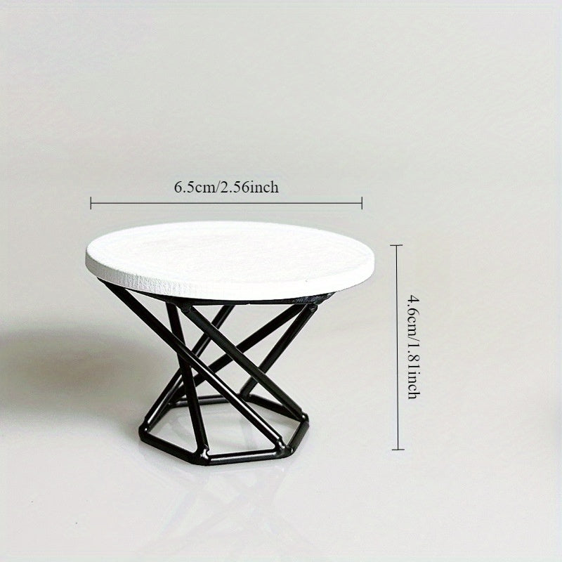 1:12 Dollhouse Furniture Set Tea Table & Armchair Micro Scene Decor