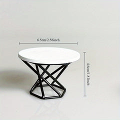 1:12 Dollhouse Furniture Set Tea Table & Armchair Micro Scene Decor