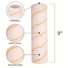 10pcs Roller Brush Sleeves 22 Paint Roller Covers Microfiber Roller Cover