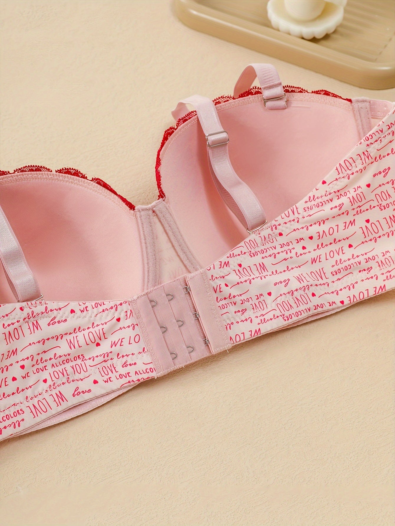 Sexy Bra Women's Plus Lace Rhinestone Molded Cup Bra