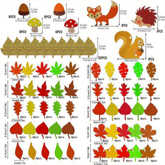 Kids Fall Felt Garland Hedgehog Squirrel Fox Autumn Decor