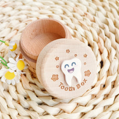 Wooden Tooth Keepsake Box with Fetal Hair Collection - Perfect Birthday Gift