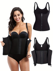 Zipper Cami Tops Waist Trainer Tummy Control Slimmer Top