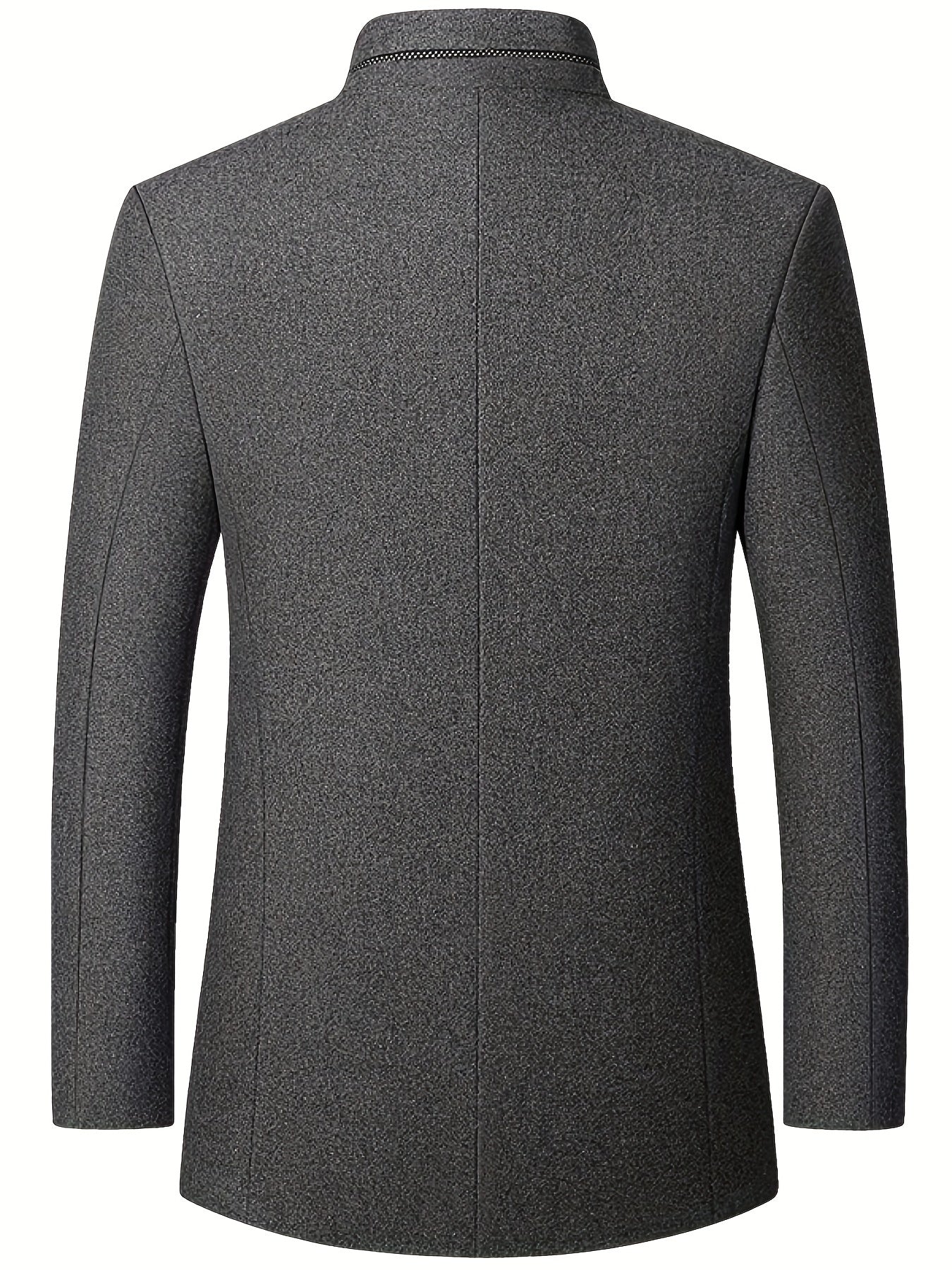 Men's Wool Blend Stand Collar Jacket Coat