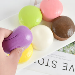 6pcs Random Slow Rebound Sticky Bread Vent Food Play Model Simulation Toy