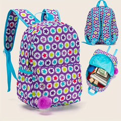 Kids Star Pattern Waterproof Backpack