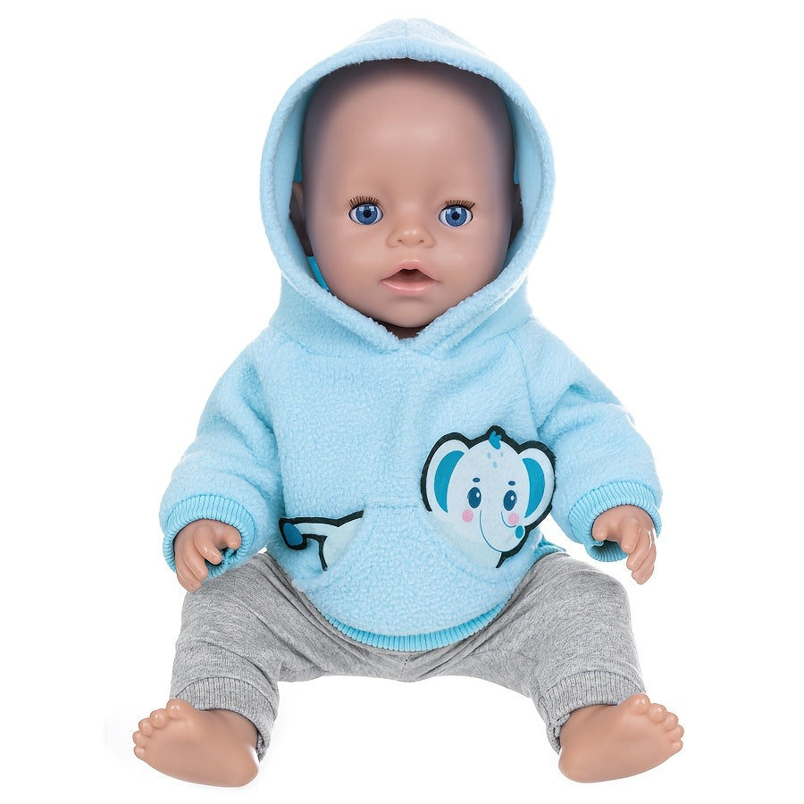 Elephant Doll Clothes for 43Cm Dolls Hoodie Pants Kids Gift