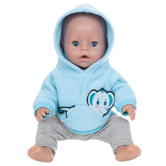 Elephant Doll Clothes for 43Cm Dolls Hoodie Pants Kids Gift
