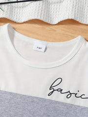 Boys Casual Outfit Round Neck T shirt & Shorts Set