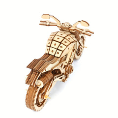 Wooden Motorcycle Model Kit 3D Puzzle Creative Play Holiday Birthday Gift