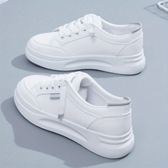 Women's Lace-Up Minimalist Platform Sneakers